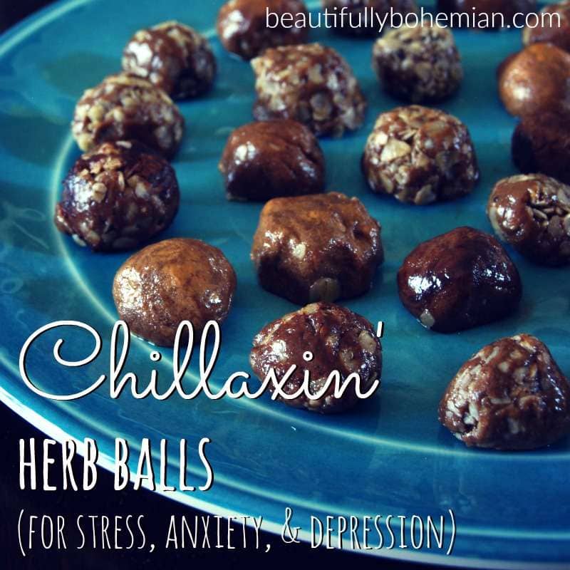 herb balls recipe for stress, anxiety, and depression!