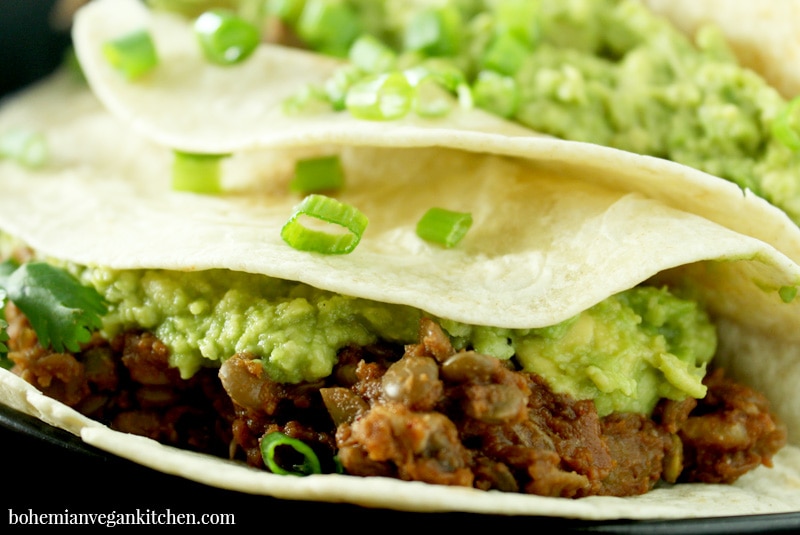 If there's one thing MacGyver taught me, it's that you can be creative with household items, and this vegan taco meat is no exception! Using simple ingredients you already have on hand, and marrying delicious Mexican flavors, you can take your tacos to the next level! #vegantacomeat #bestvegantacomeat #vegantacomeateasy #vegantacomeatlentil #vegantacomeatmushroom #vegantacomeatrecipe #bohemianvegankitchen