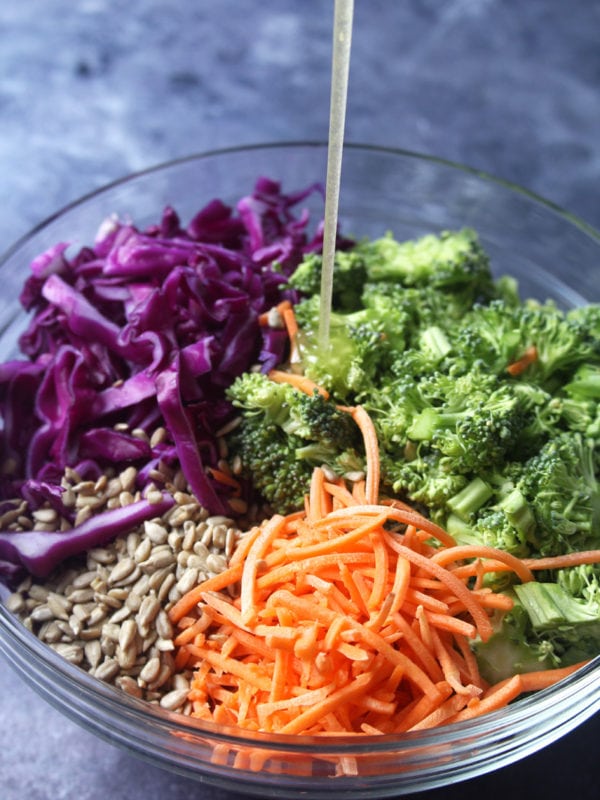 Healthy Broccoli Salad (Sugar Free + Vegan)