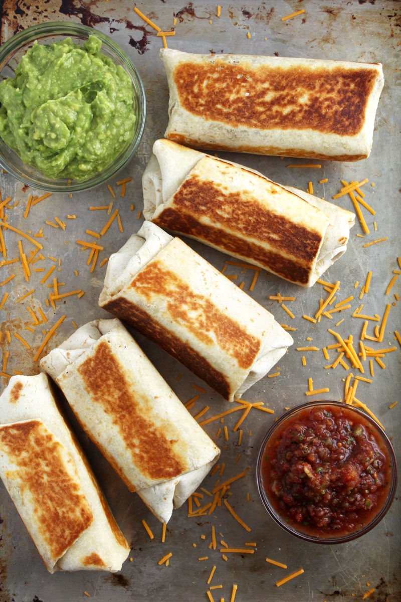 Bean and Cheese Vegan Chimichangas