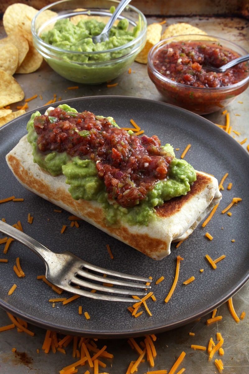 Bean and Cheese Vegan Chimichangas