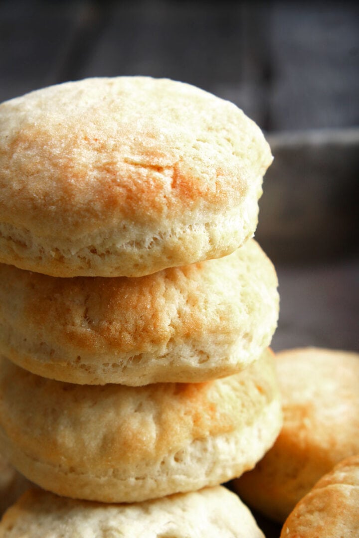 3 vegan biscuits stacked together