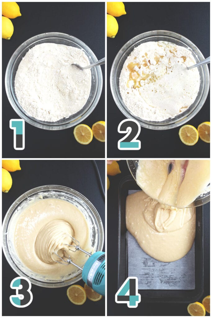 step by step photos on how to make vegan lemon cake