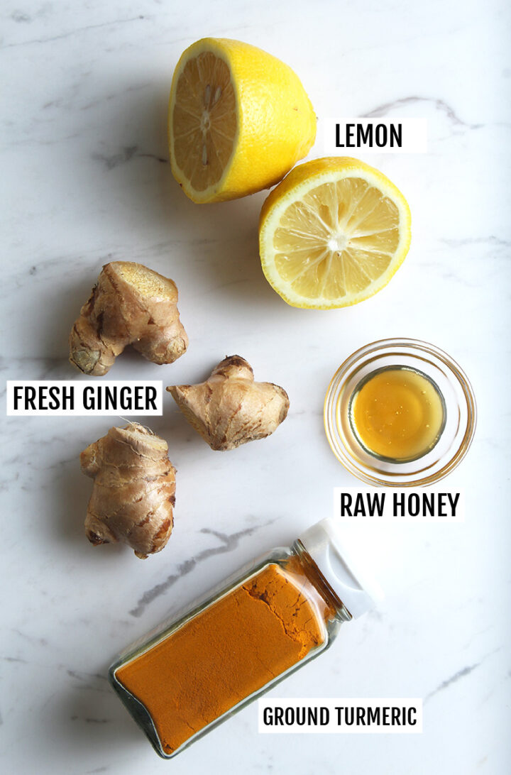 ingredients needed for ginger shots 